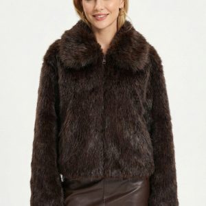 Abrigo de piel sintético