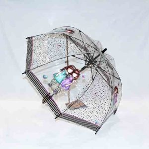 Paraguas infantil transparente Gorjuss «Friends walk toghether»