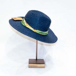 Sombrero rafia ANEKKE azul marino