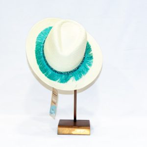 Sombrero rafia SIMOSASTRE star jade