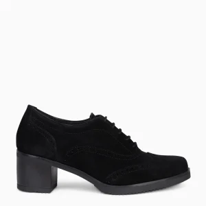 OXFORD – Blucher de mujer con tacón NEGRO