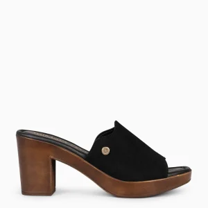 ADELA - Zuecos con tacón NEGRO