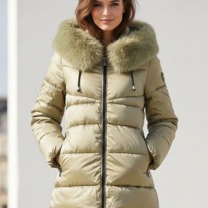 Parka acolchada con capucha pelo peluche